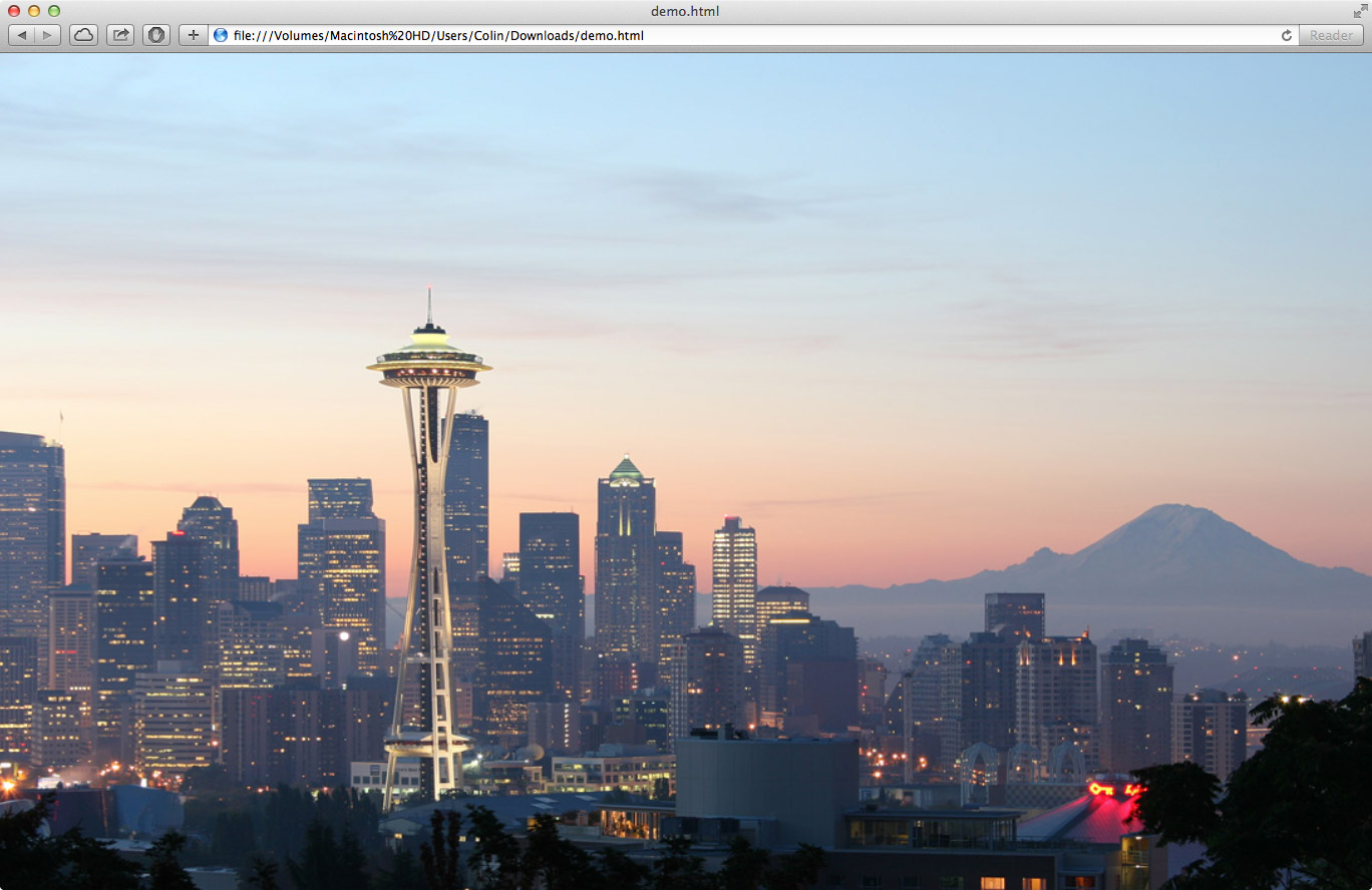 Full Page Background Image with CSS3 · Colin Sullender