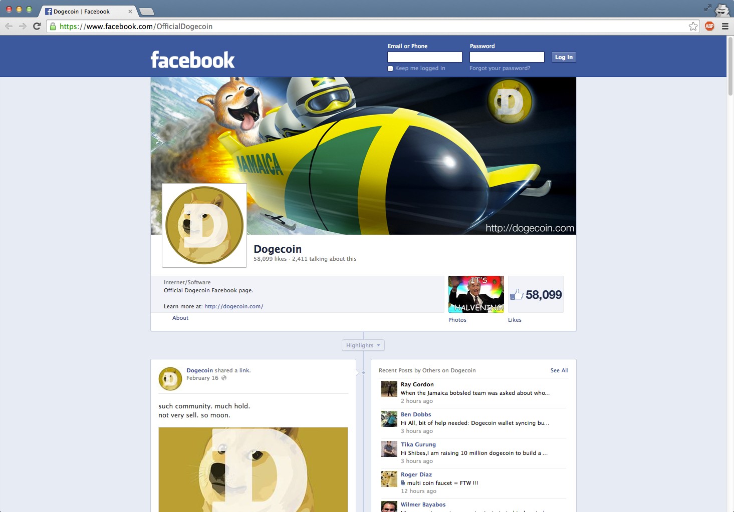 Dogecoin Bobsled Facebook Cover Image Preview
