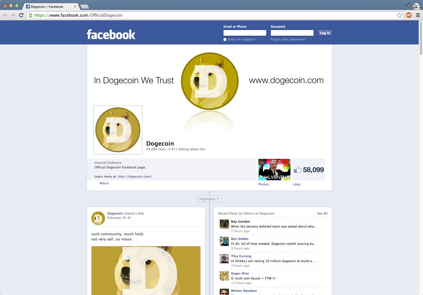 In Dogecoin We Trust Facebook Cover Image Preview